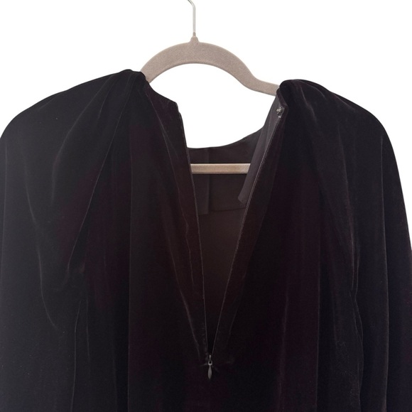 COS Velvet Puff-Sleeved Top Black Size 10 - Picture 11 of 12